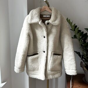 Mango Sherpa button down jacket.